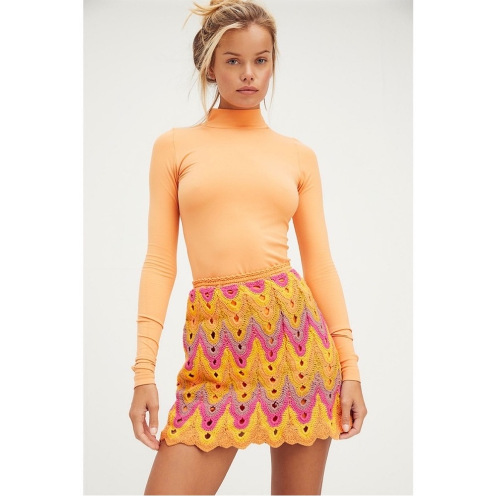Free People Multicolor Mini Skirt